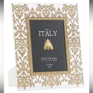 Beltrami Real silver plated Gold and White Decorative Frame